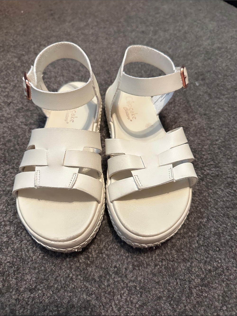 Girls Cupcake Couture Strappy Sandals, Size 13